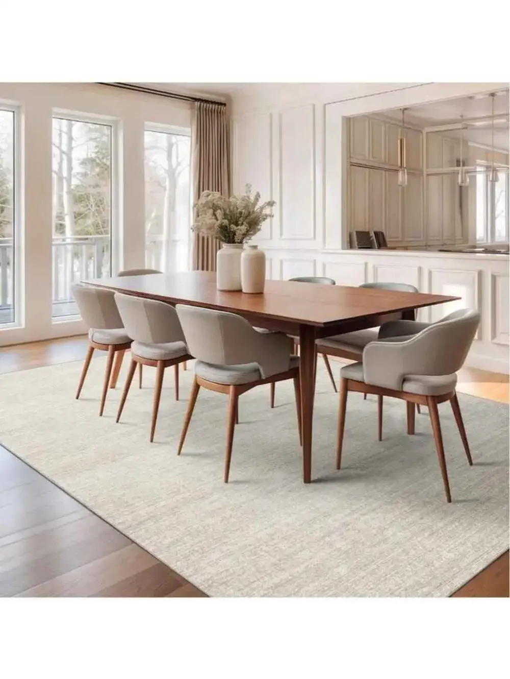 Washable Rugs 5x7 - Stain Resistant Area Rugs Living Room, Non Slip Backing